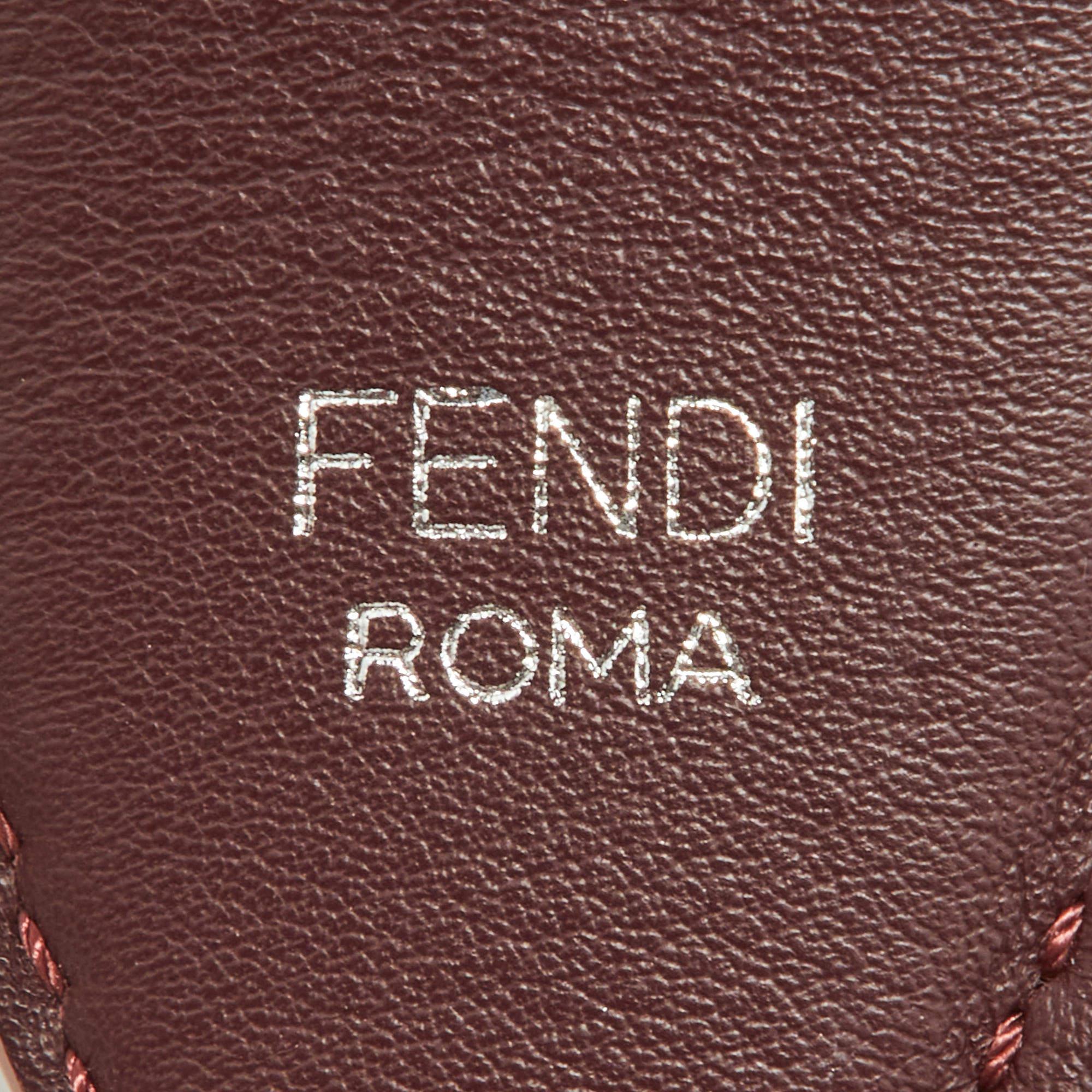 Fendi Multicolor Floral Applique Leather Shoulder Bag Strap For Sale 1