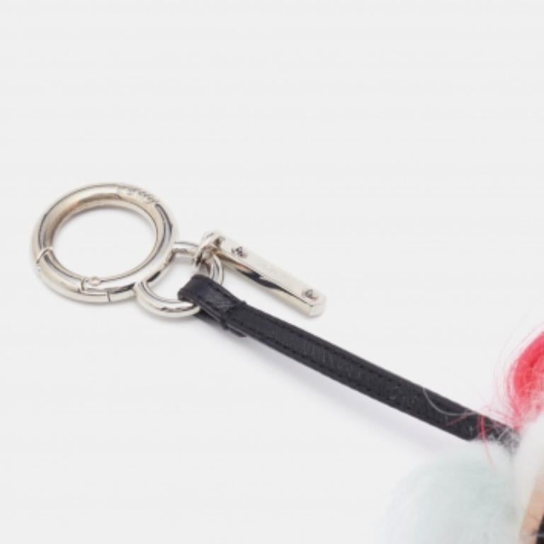 Fendi - Charme du sac Karlito en fourrure de renard et de vison multicolore Pour femmes en vente
