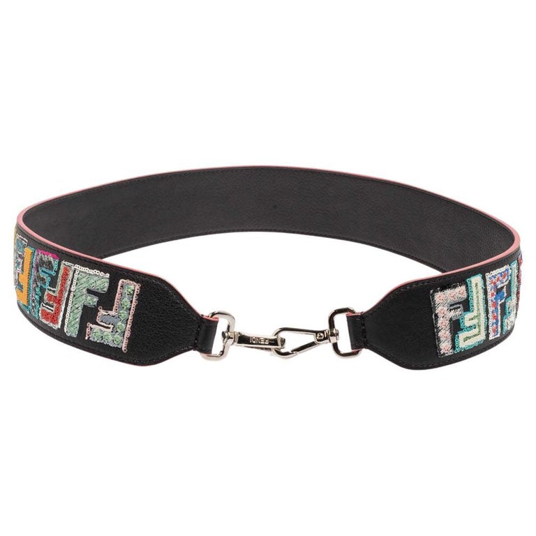 FENDI Zucca Pattern Dog Collar Pet Collar With Charm Brown Size S PVC  Leather