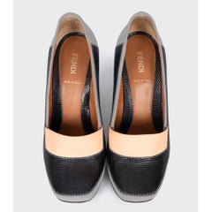 Fendi Multicolor Heeled Shoes with Removable Detail - Sz.38