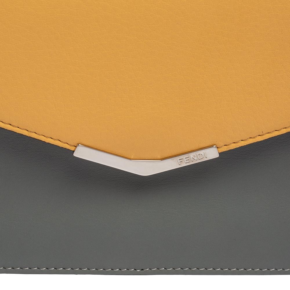 Fendi Multicolor Leather 2Jours Envelope Clutch 2