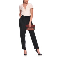 Fendi Multicolor Leather 2Jours Envelope Clutch