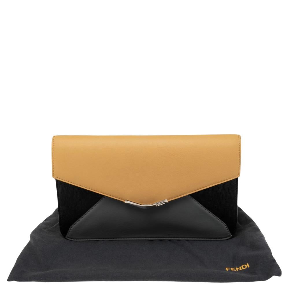 Women's Fendi Multicolor Leather 2Jours Envelope Clutch