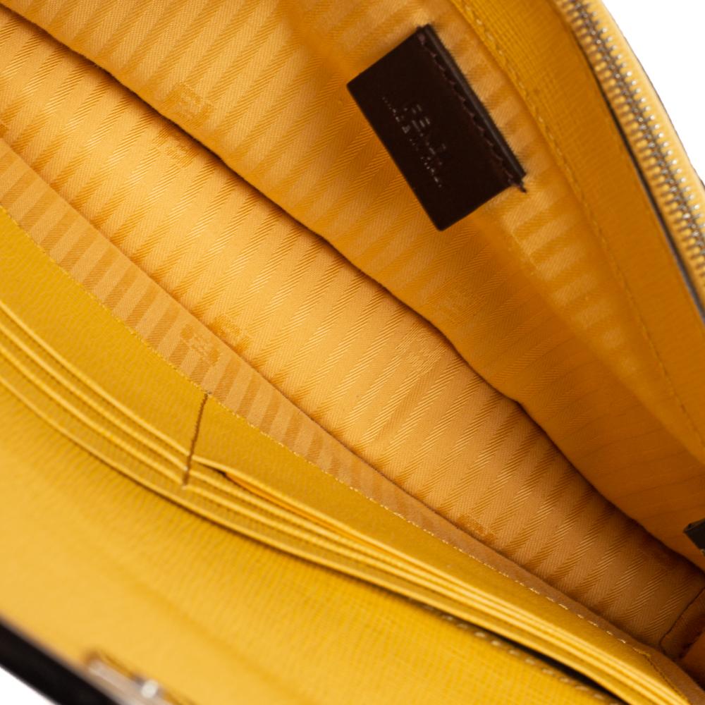 Women's Fendi Multicolor Leather 2Jours Envelope Clutch