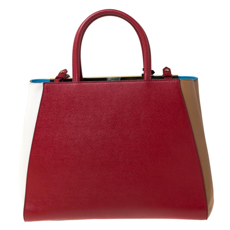 Fendi's 2Jours tote is one of the most iconic designs from the label and it still continues to receive the love of women around the world. Crafted from multicolor leather, the bag features double rolled handles. It is also equipped with a fabric