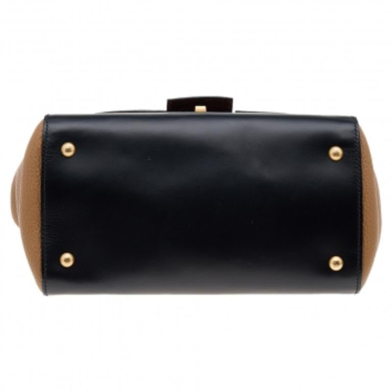 Fendi Cartable Silvana en cuir multicolore et crocodile Pour femmes en vente