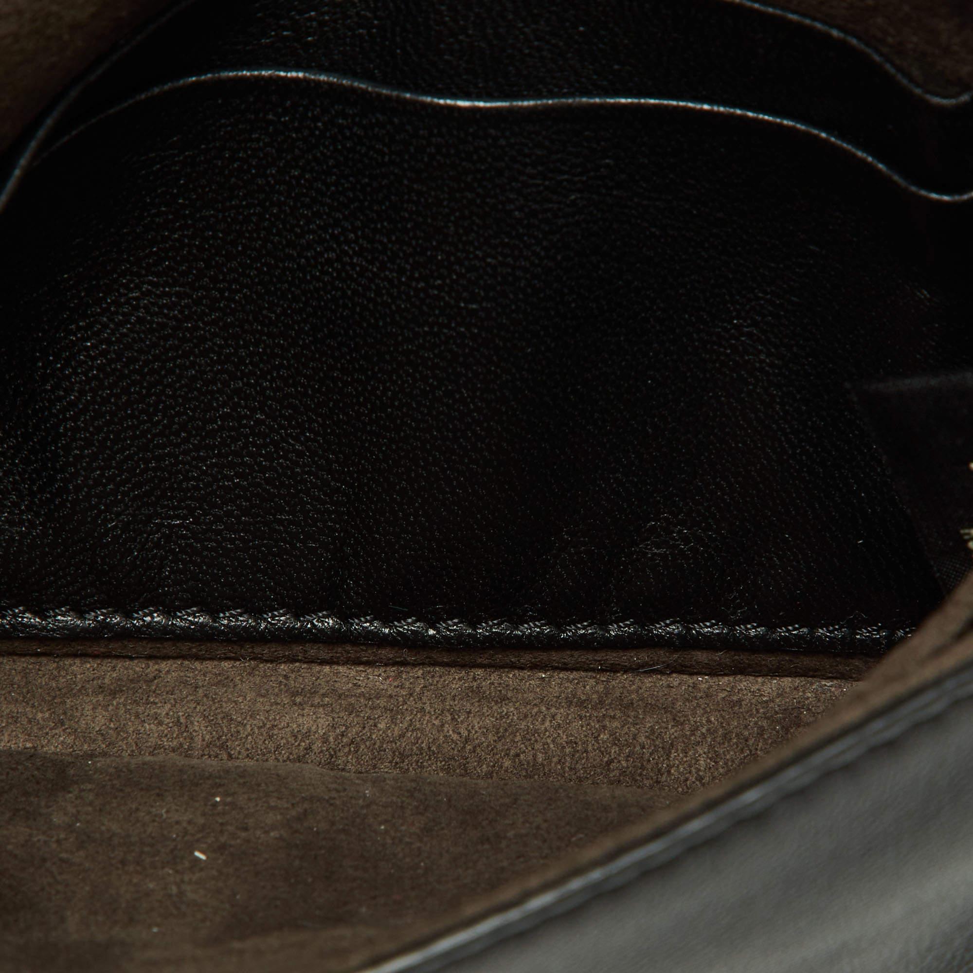 Fendi Multicolor Leather and Fox Fur Micro Buggie Baguette Bag 5