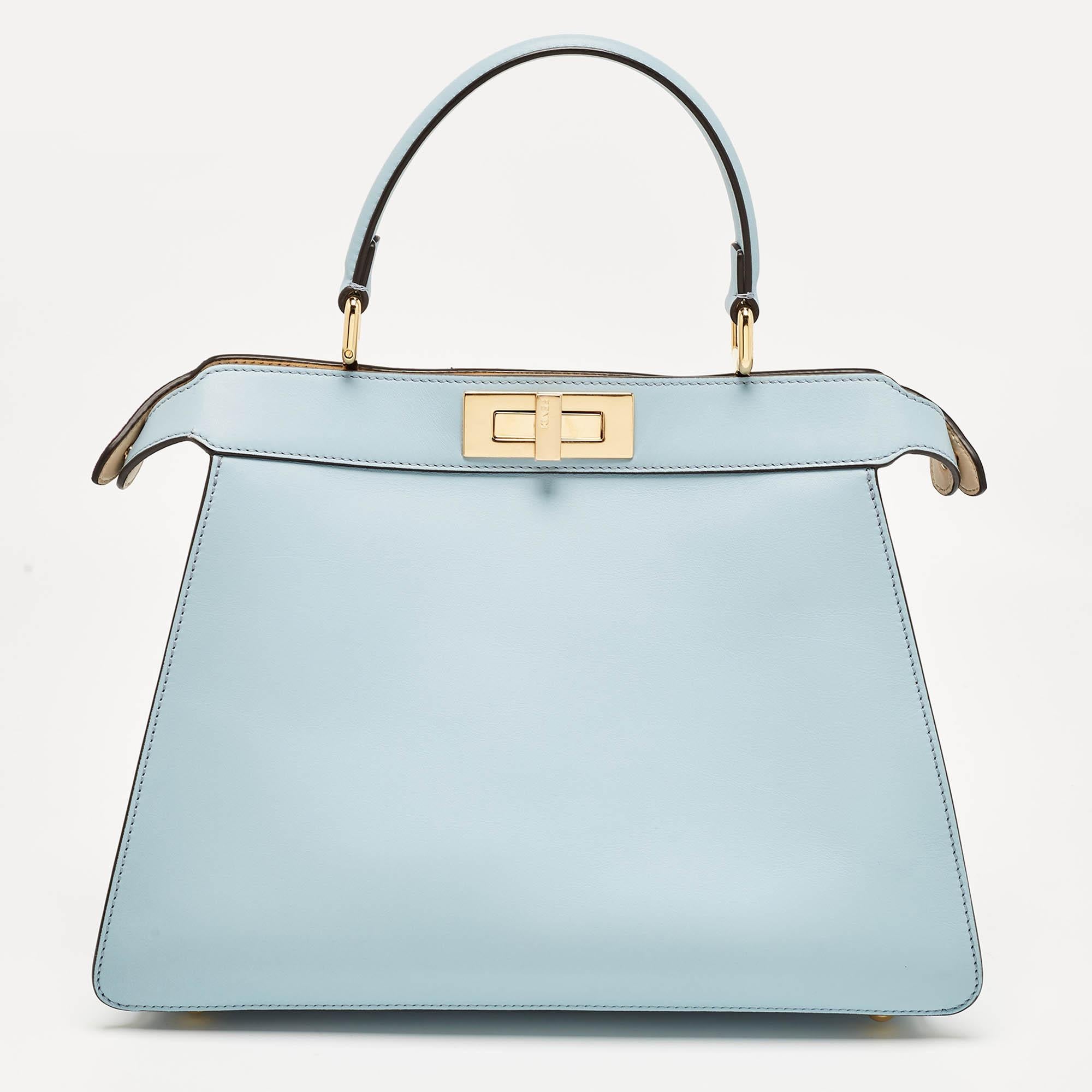 Fendi Multicolor Leather and Suede Medium Girl Inlay ISeeU Top Handle Bag 7