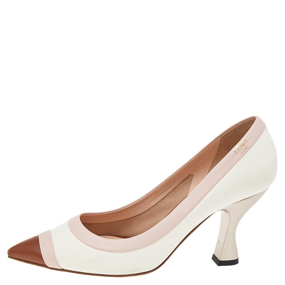 Sporty, feminine, and luxe, these all-in-ones Colibri Court pumps by Fendi are loved by celebrities and influencers worldwide. Crafted from quality materials, these sandals feature pointed toes and sturdy heels.

Includes: Original Dustbag