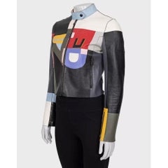 Fendi Multicolor Leather Cropped Jacket - Size 40