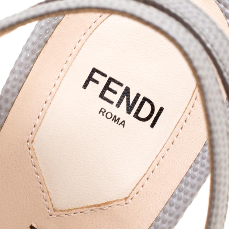 Fendi Multicolor Leather Fantasia Studded Ankle Strap Sandals Size 39.5 3