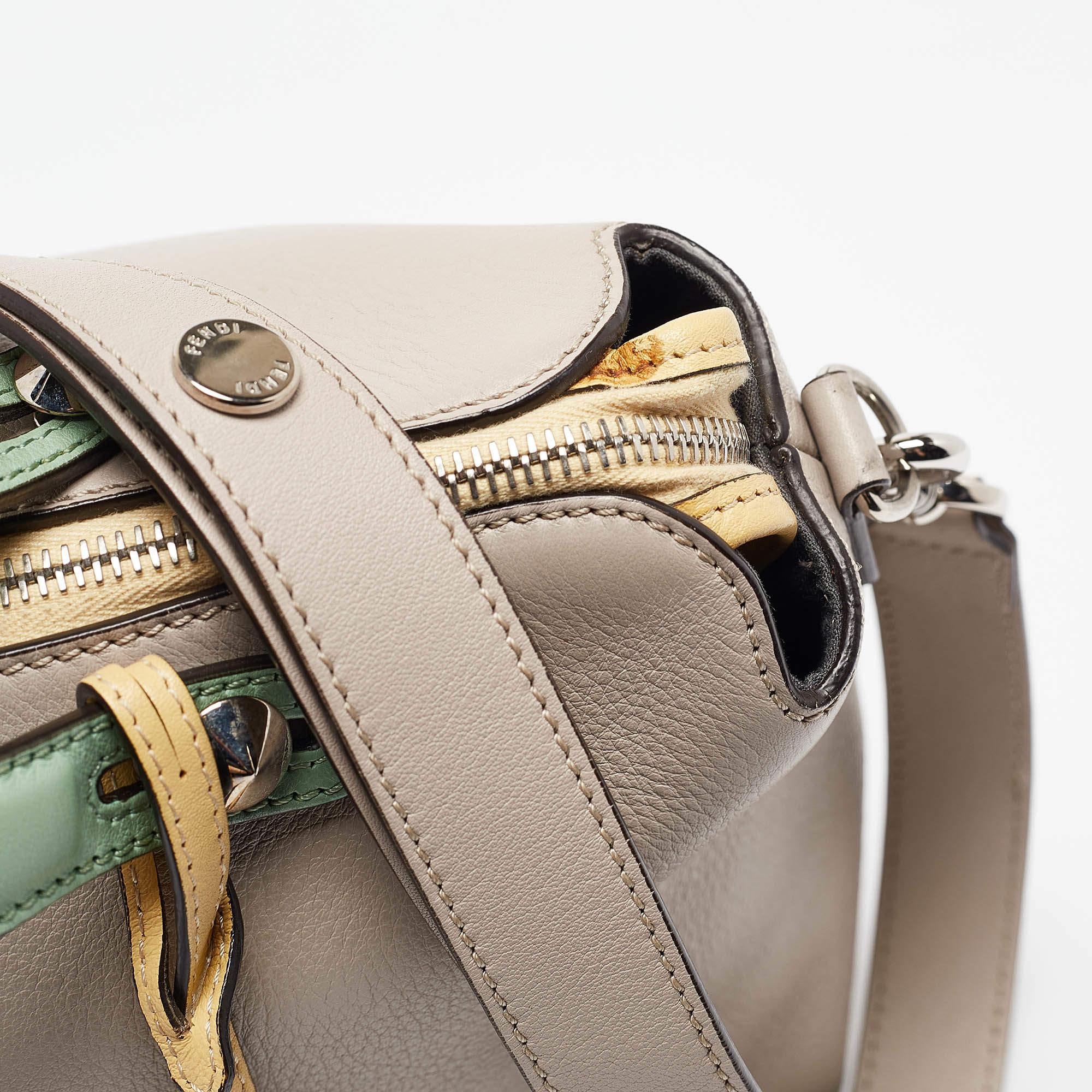 Fendi Multicolor Leather Large By The Way Boston Bag For Sale 1