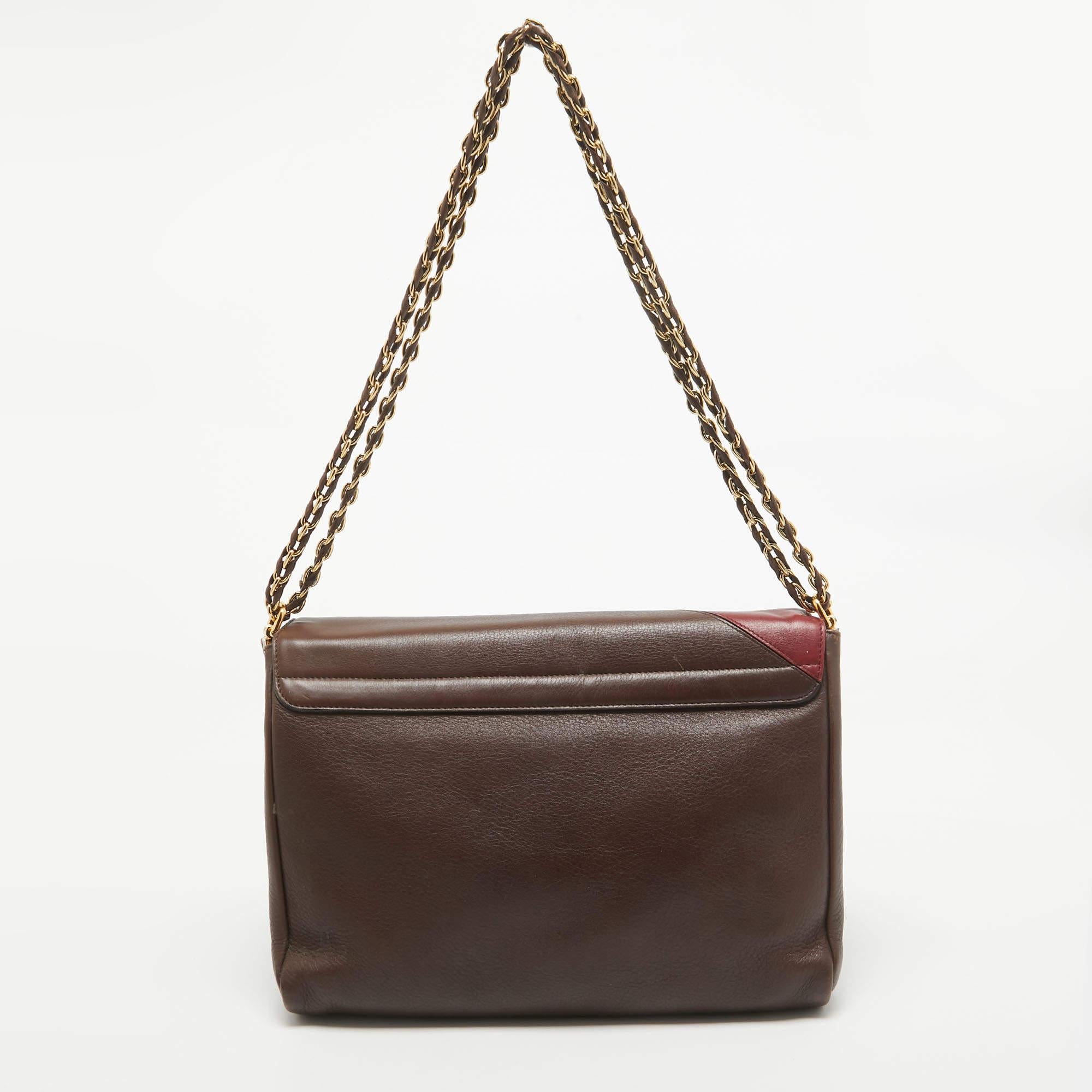 Fendi Multicolor Leather Large Claudia Colorblock Shoulder Bag In Good Condition In Dubai, Al Qouz 2