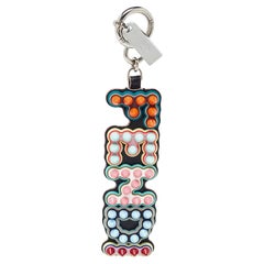 Fendi Multicolor Leather Logo Spike USB Key Chain