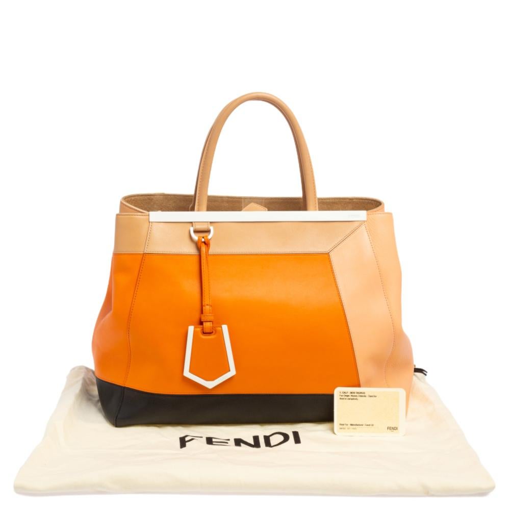 Fendi Multicolor Leather Medium 2Jours Tote 8