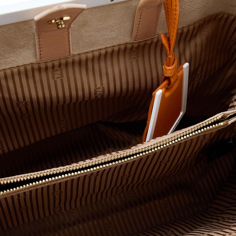 Fendi Mehrfarbige Leder-Tasche Medium 2jours 1