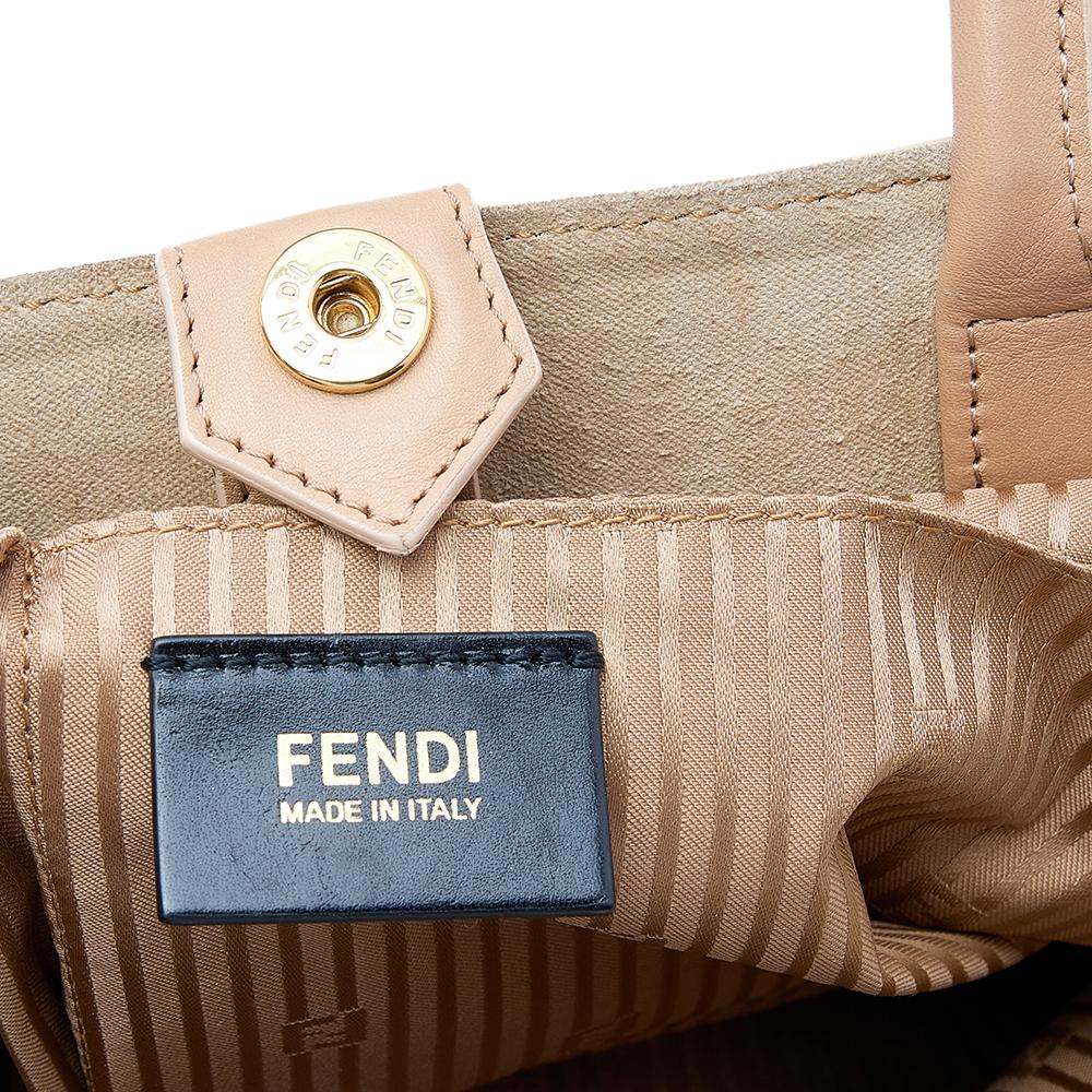 Fendi Mehrfarbige Leder-Tasche Medium 2jours 2