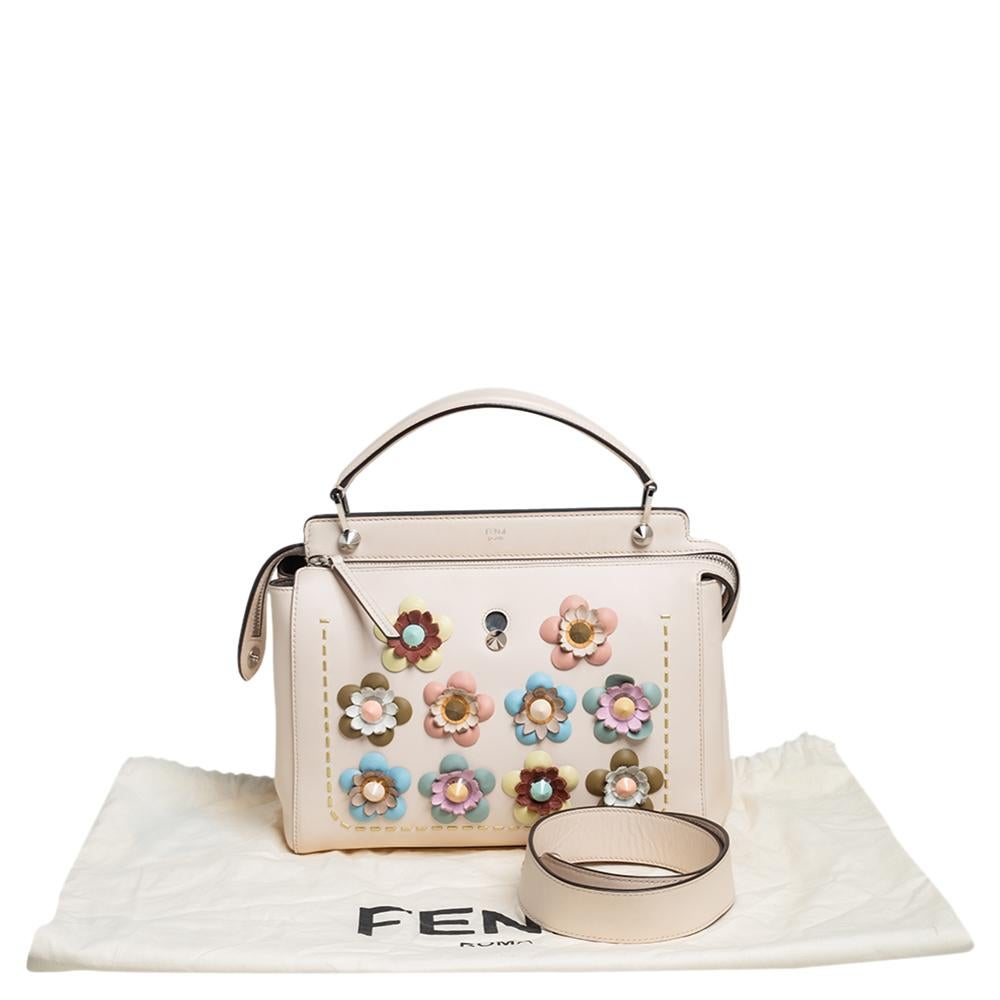 Fendi Multicolor Leather Medium Flowerland Dotcom Top Handle Bag 7