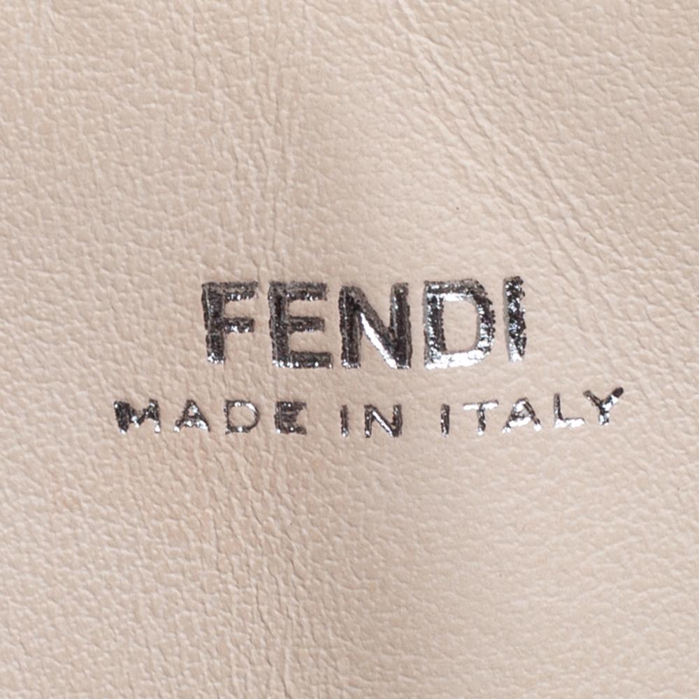Beige Fendi Multicolor Leather Medium Flowerland Dotcom Top Handle Bag