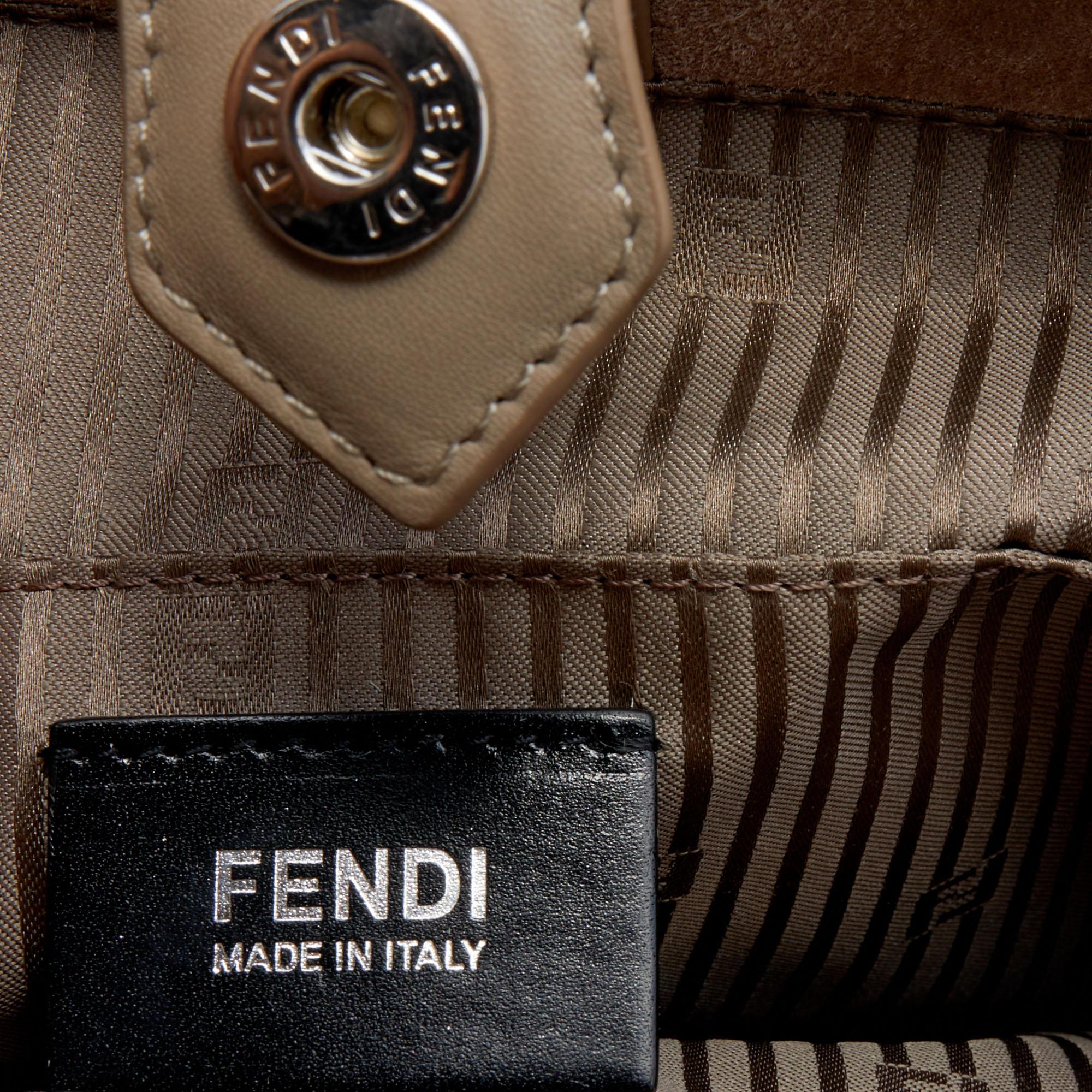 Fendi Multicolor Leather Medium Sac 2jours Elite Tote In Good Condition In Dubai, Al Qouz 2
