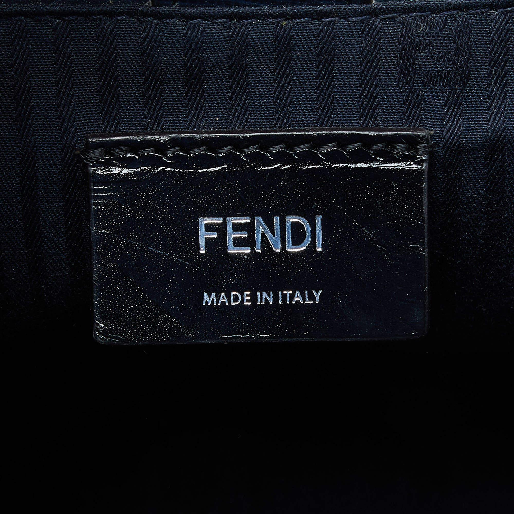 Fendi Multicolor Leather Mini Geometric 2jours Tote For Sale 6