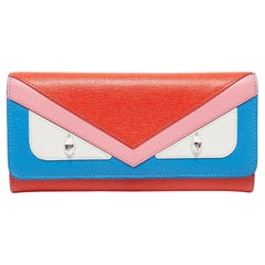 Fendi Multicolor Leather Monster Continental Wallet