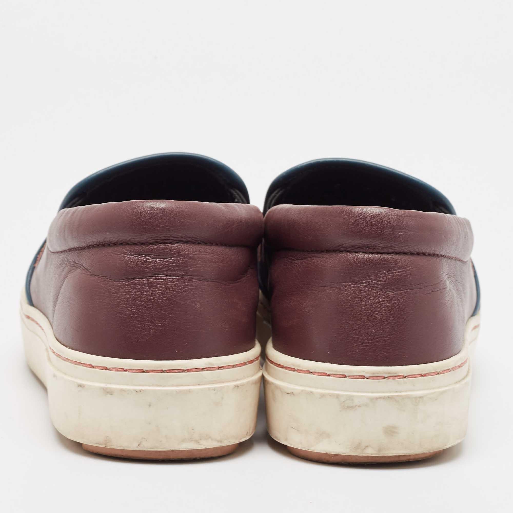Women's Fendi Multicolor Leather Monster Slip On Sneakers Size 36.5 For Sale