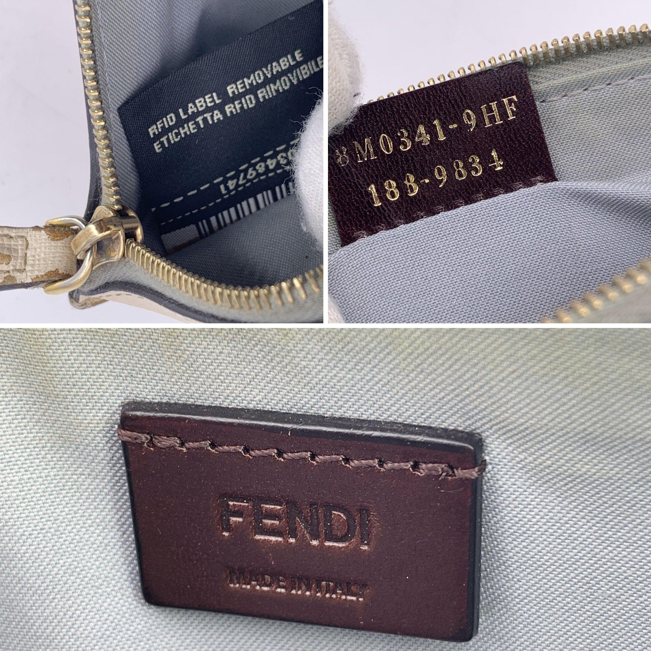 Donna Pochette Monster Zip in pelle multicolore con borchie di Fendi in vendita