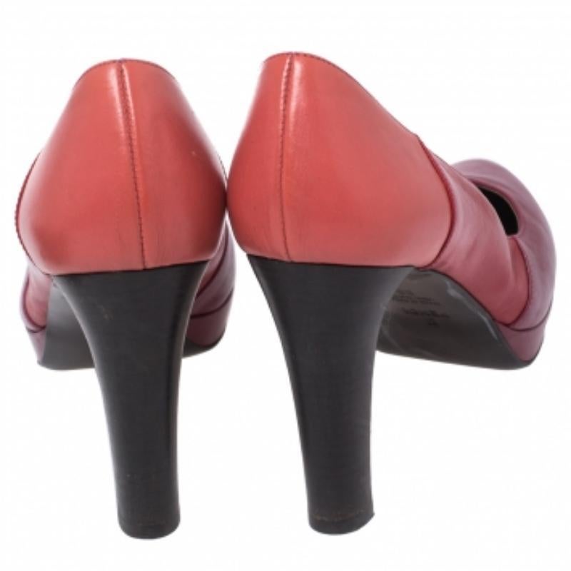 Women's Fendi Multicolor Leather Platform Pumps Size 39 For Sale