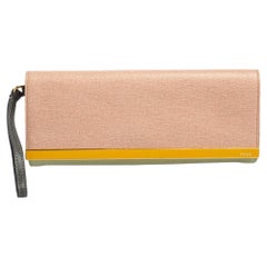 Fendi Multicolor Leather Rush Wristlet Clutch