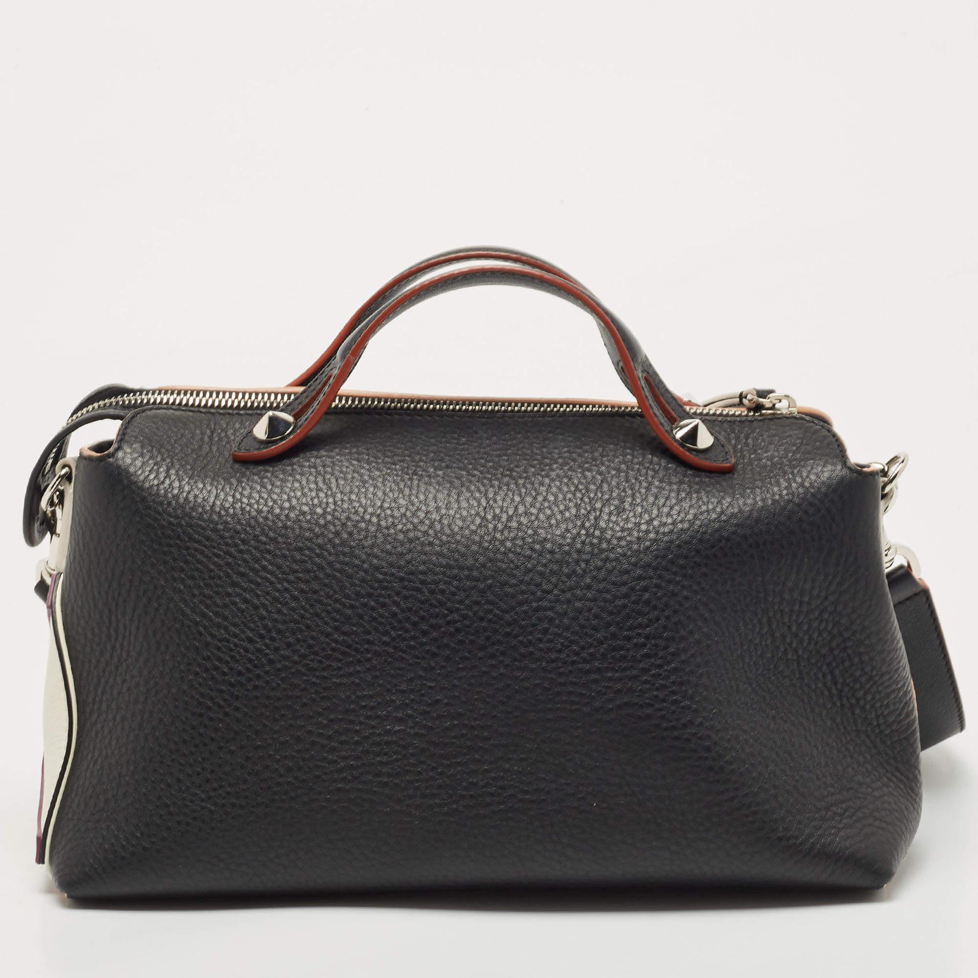 Fendi Multicolor Leather Small By The Way Shoulder Bag In Fair Condition In Dubai, Al Qouz 2
