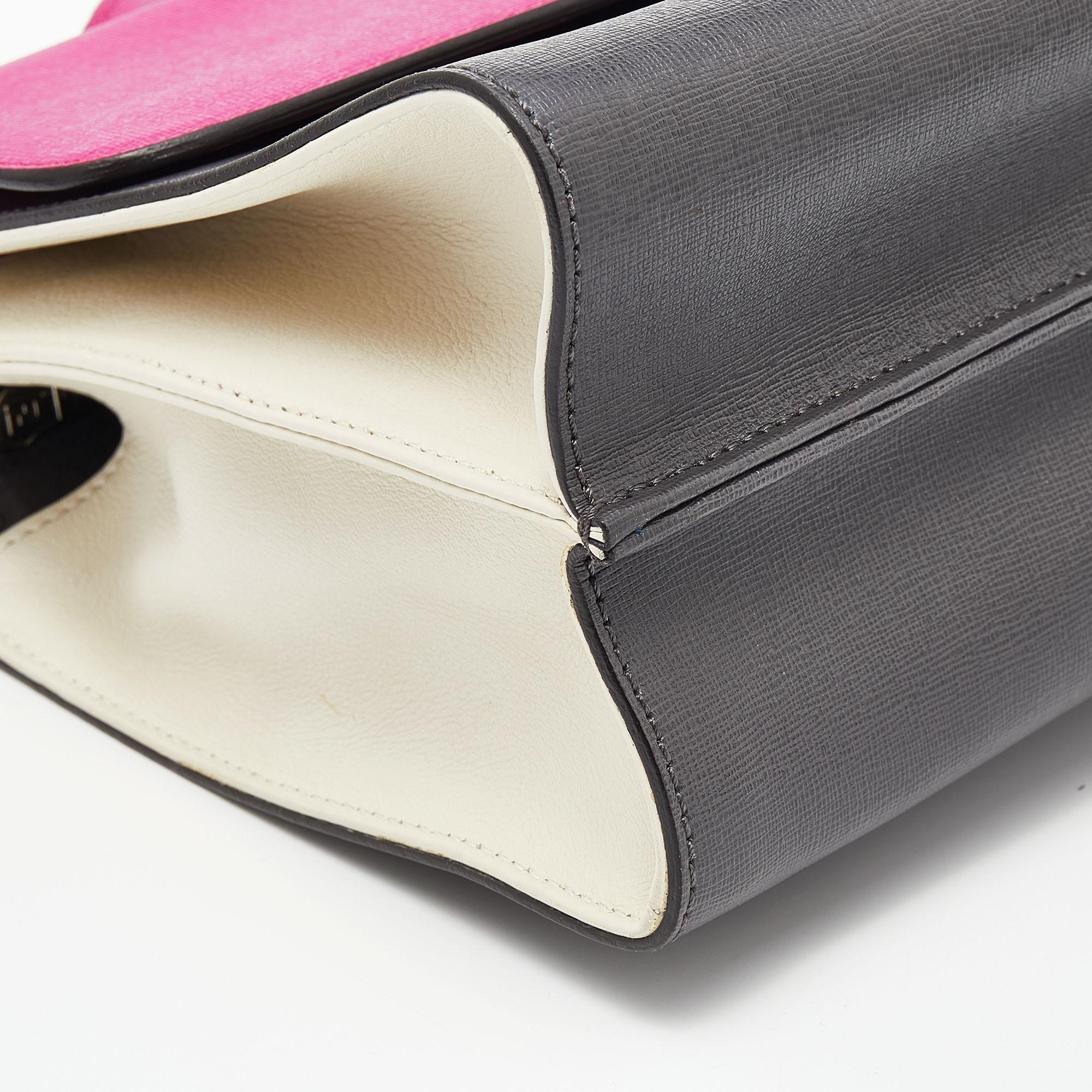 Fendi Multicolor Leather Small Demi Jour Top Handle Bag 3