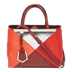 Fendi Multicolor Leather Small Patchwork 2Jours Tote