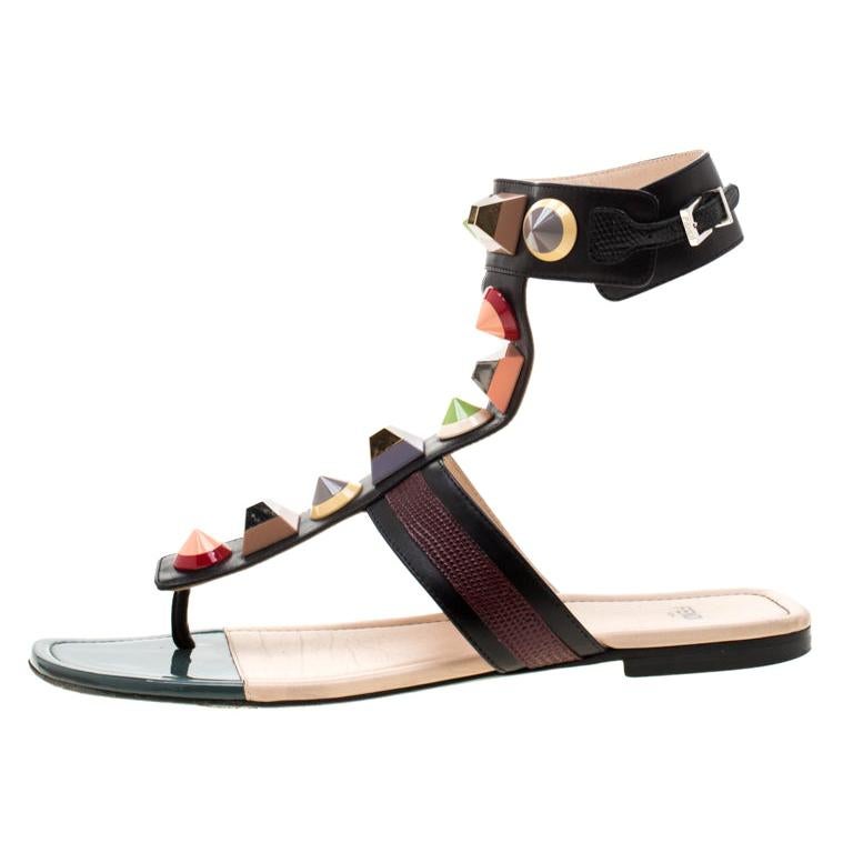 fendi multicolor sandals