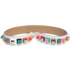Fendi Multicolor Leather Studded Strap You Shoulder Bag Strap