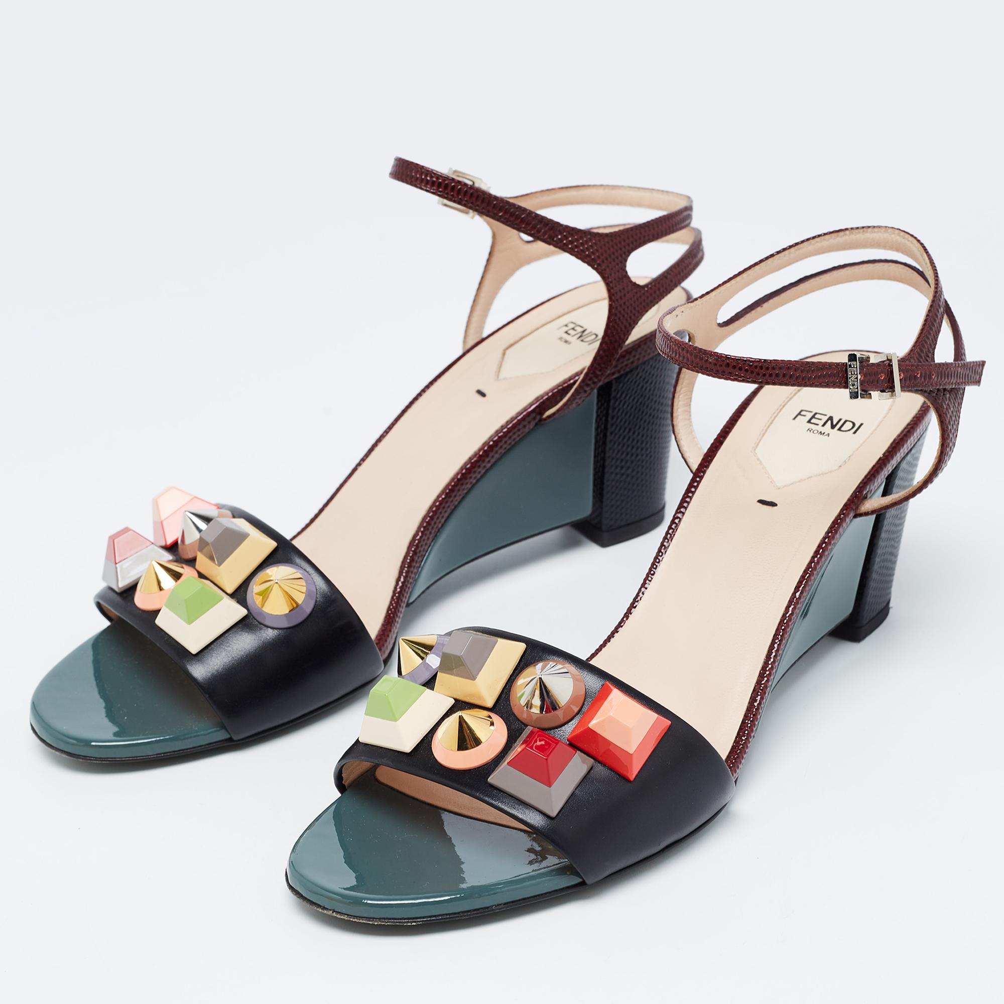 Fendi multicolor sandals store