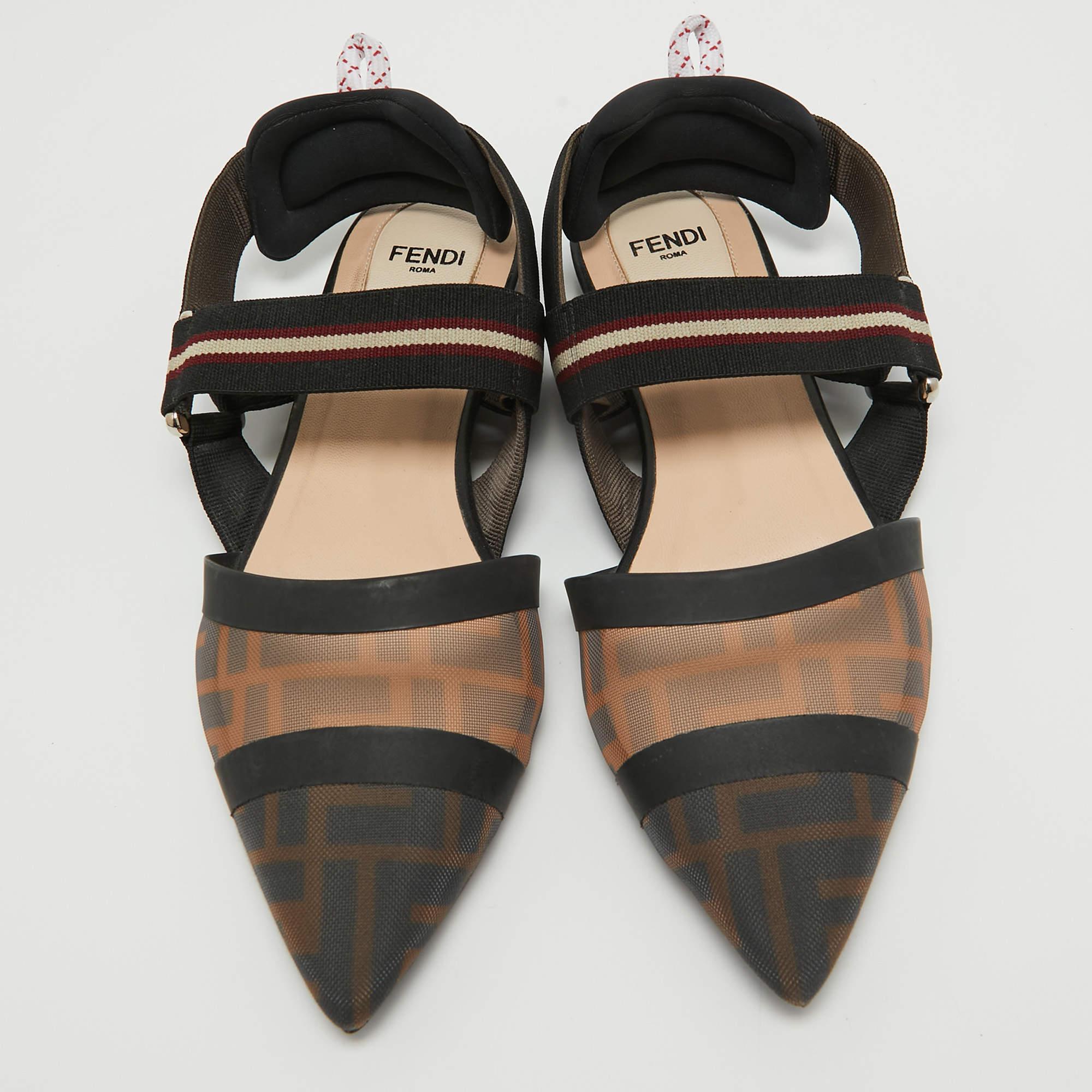 Sporty, feminine, and luxe, these all-in-ones Colibri flats by Fendi were first introduced in their SS18 collection, and since then, they are loved by celebrities and influencers worldwide. Crafted from quality materials, these shoes feature pointed
