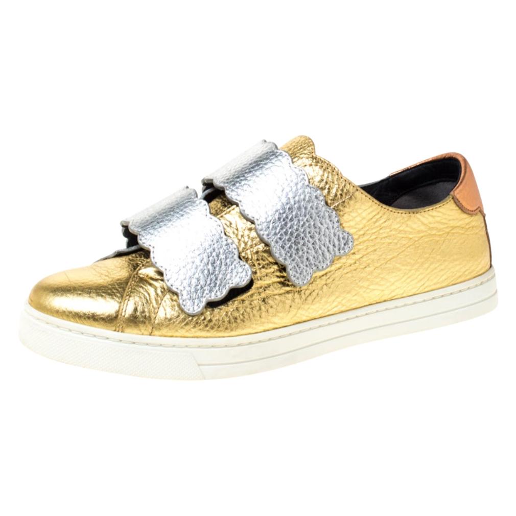 fendi metallic sneakers