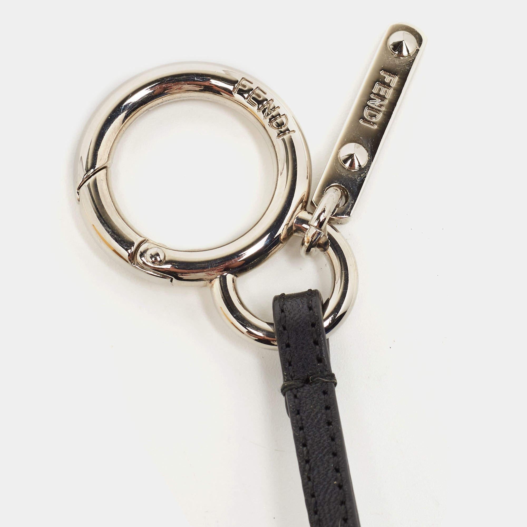 Women's Fendi Multicolor Mink Fur and Leather Karlito Bag Charm
