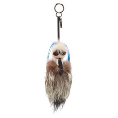 Fendi Multicolor Mink Fur and Leather Karlito Bag Charm