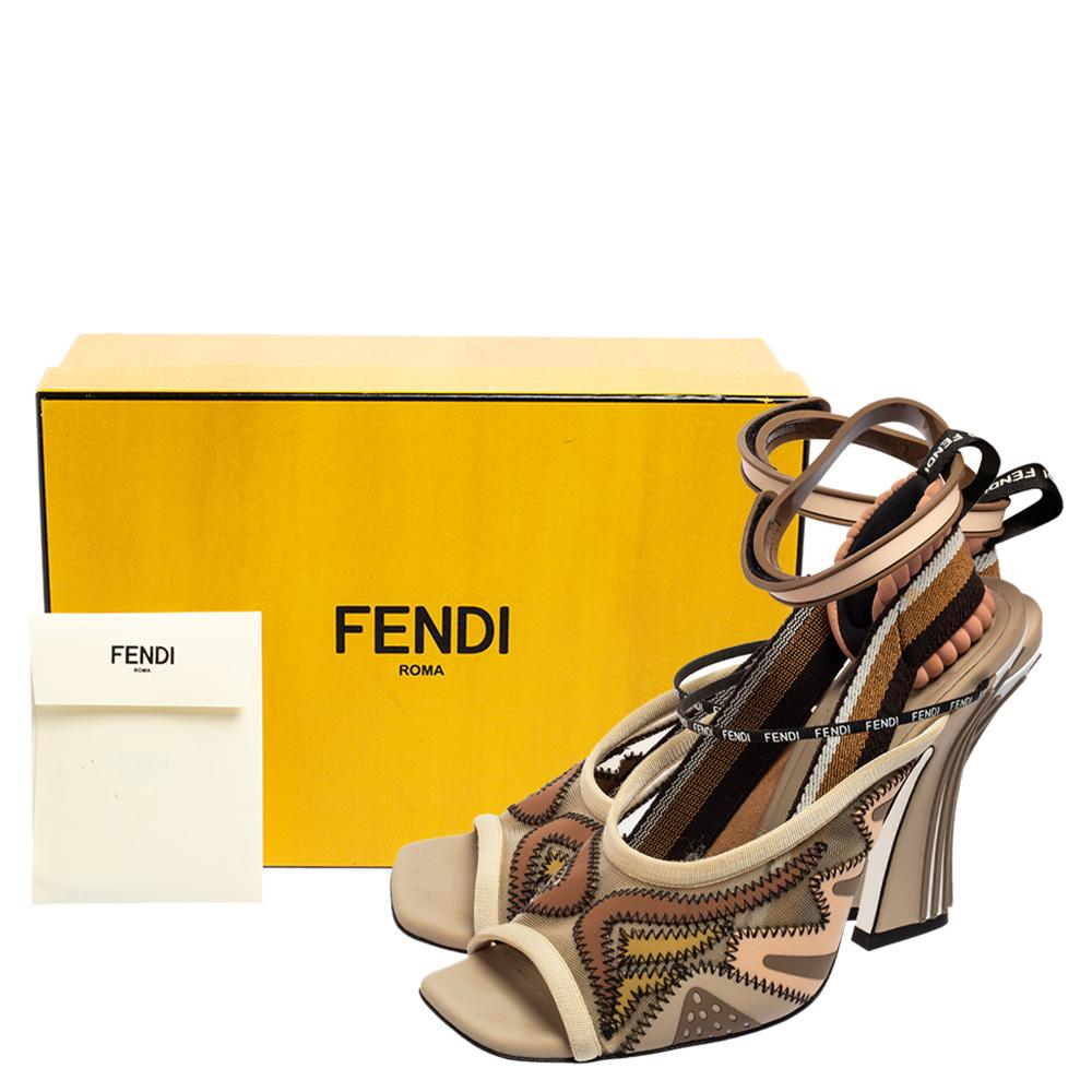 Fendi freedom ff patchwork sandals online