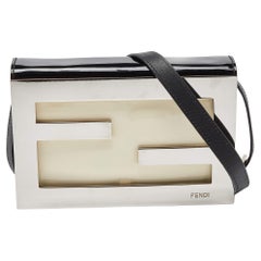 Fendi Multicolor Patent and Leather Metal FF Flap Bag