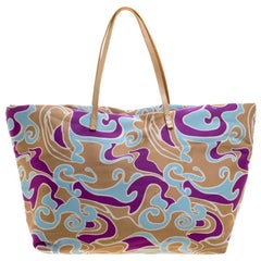 Fendi Multicolor Printed Fabric Roll Tote