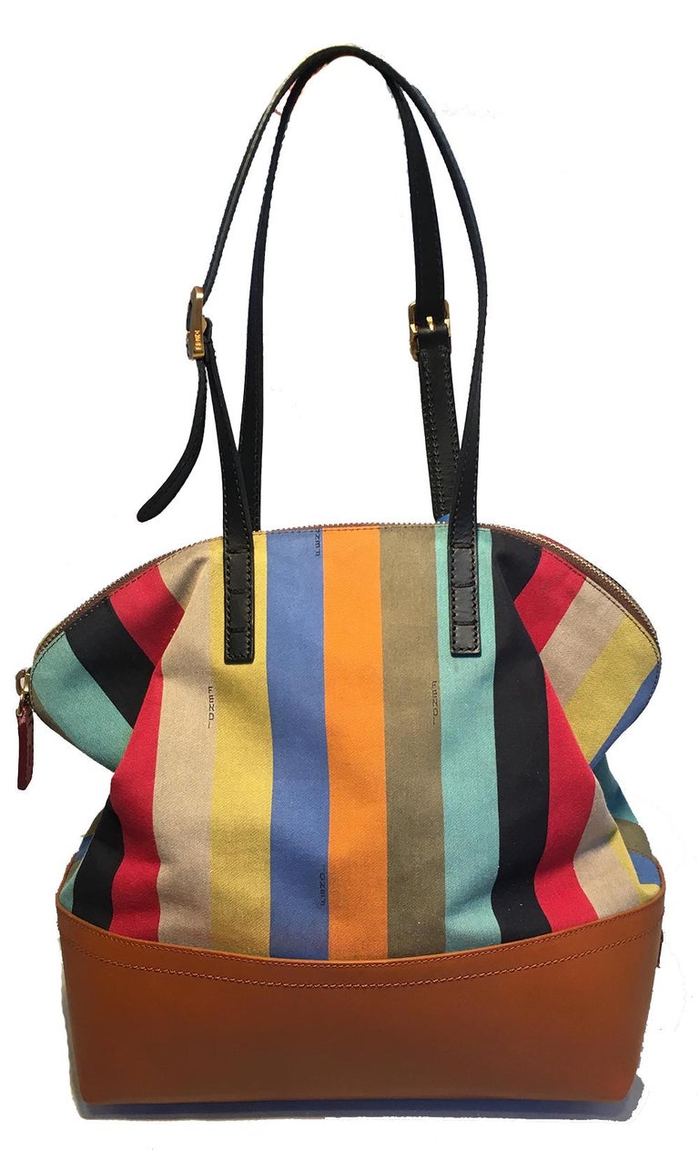 Fendi Multicolor Stripe 2Bag Shoulder Bag Tote For Sale at 1stDibs ...