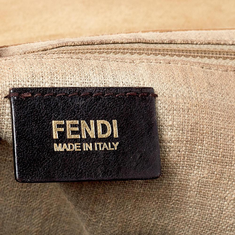 Fendi Multicolor Stripe Canvas and Leather Silvana Top Handle Bag 1