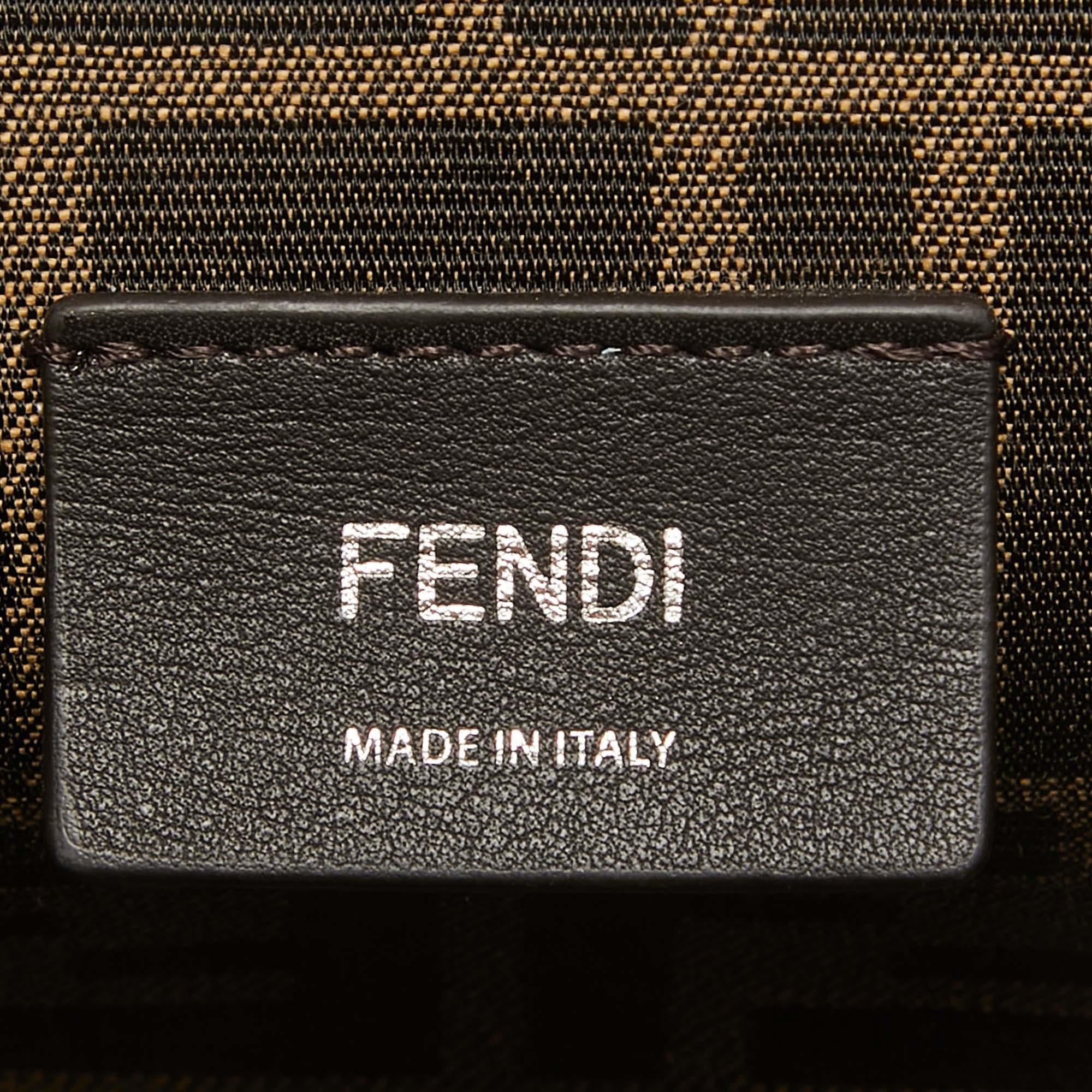 Fendi Multicolor Suede and Leather Small Fendi First Clutch For Sale 2