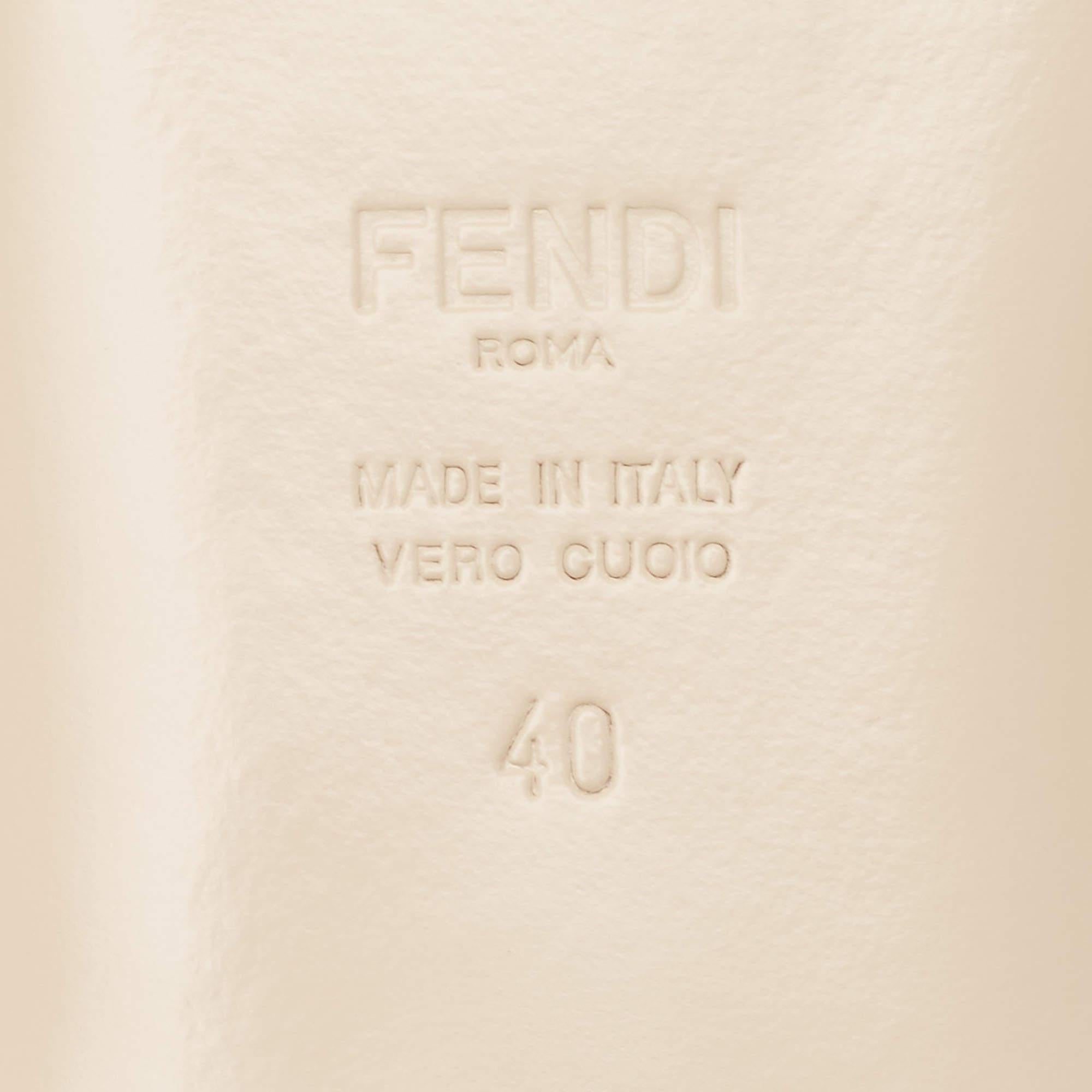 Fendi Multicolor Zucca Canvas Flat Slides Size 40 2