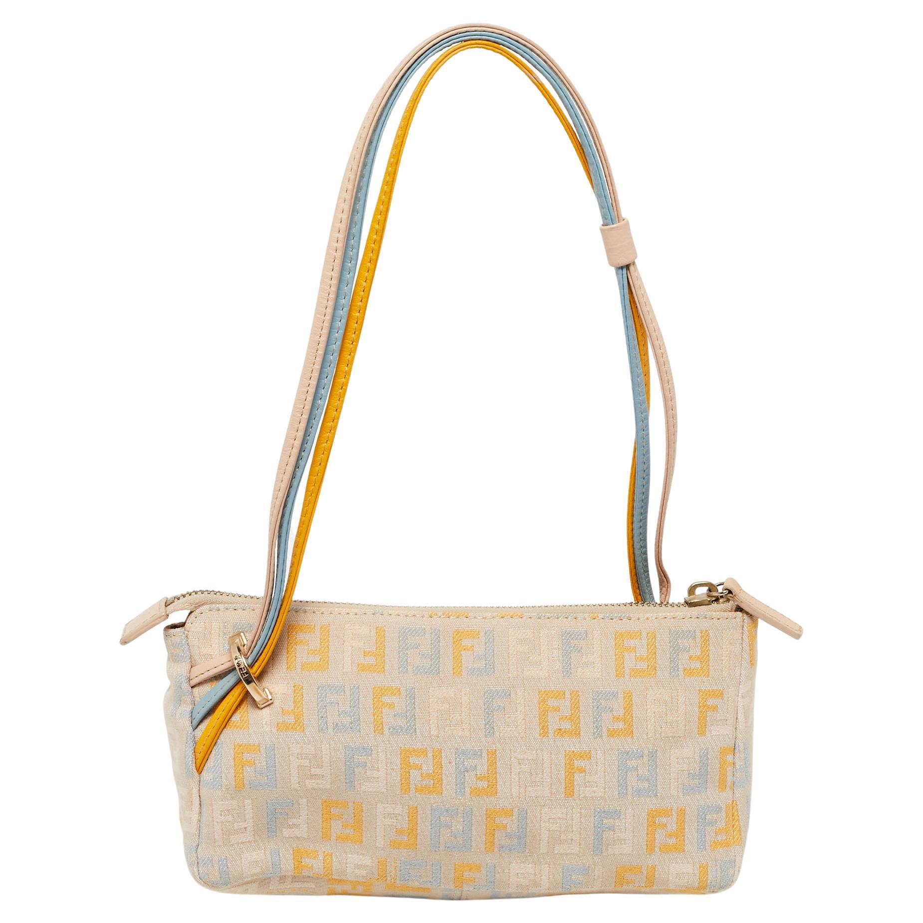 Fendi Pochette Shoulder Bag Zucchino Canvas Small at 1stDibs