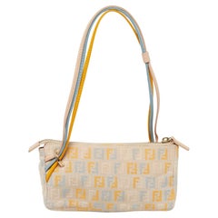 Fendi Zucchino en toile et cuir baguette multicolore