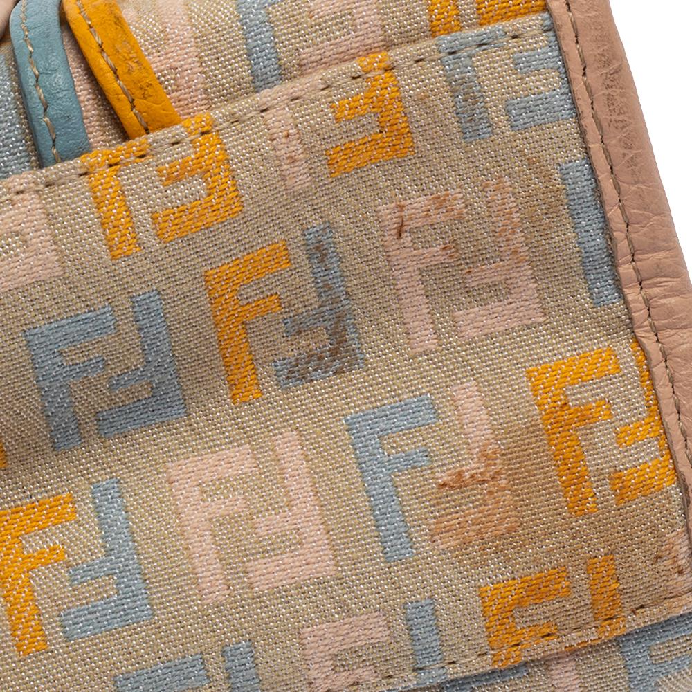 Fendi Multicolor Zucchino Canvas and Leather Mini Tote 5